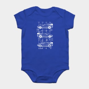 Time Machine Schematics Baby Bodysuit